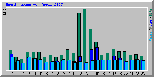 Hourly usage for April 2007