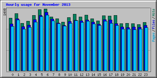 Hourly usage for November 2013