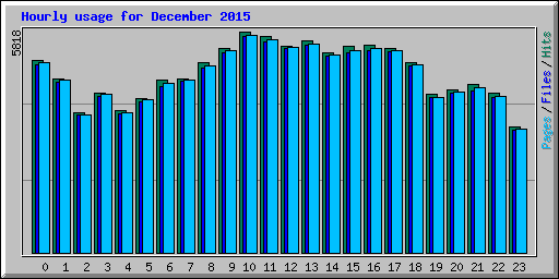 Hourly usage for December 2015